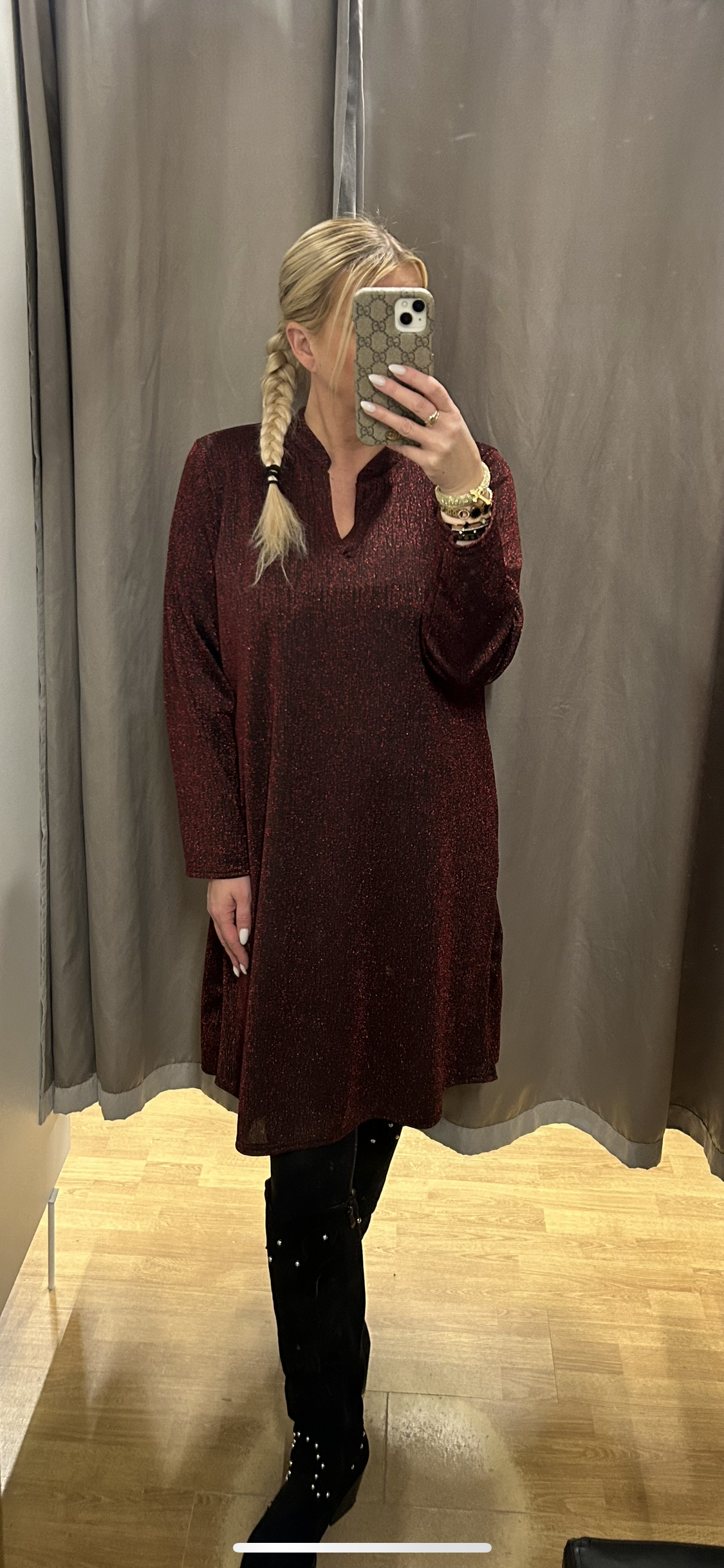 Glimmer kjólar stærri stærð