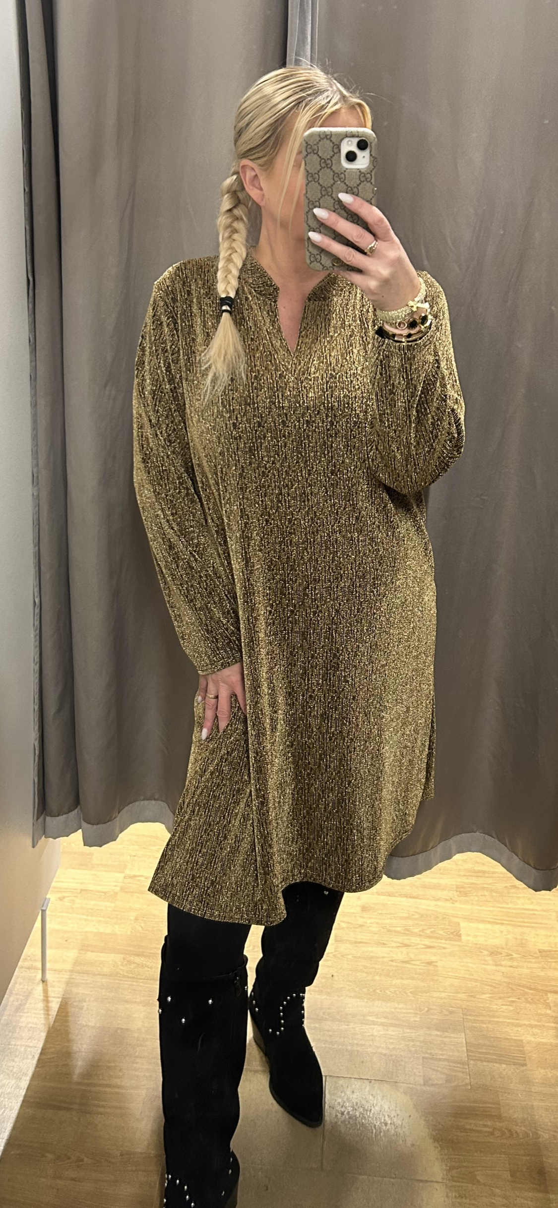 Glimmer kjólar stærri stærð