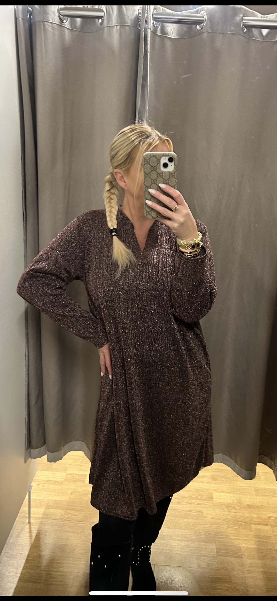 Glimmer kjólar stærri stærð