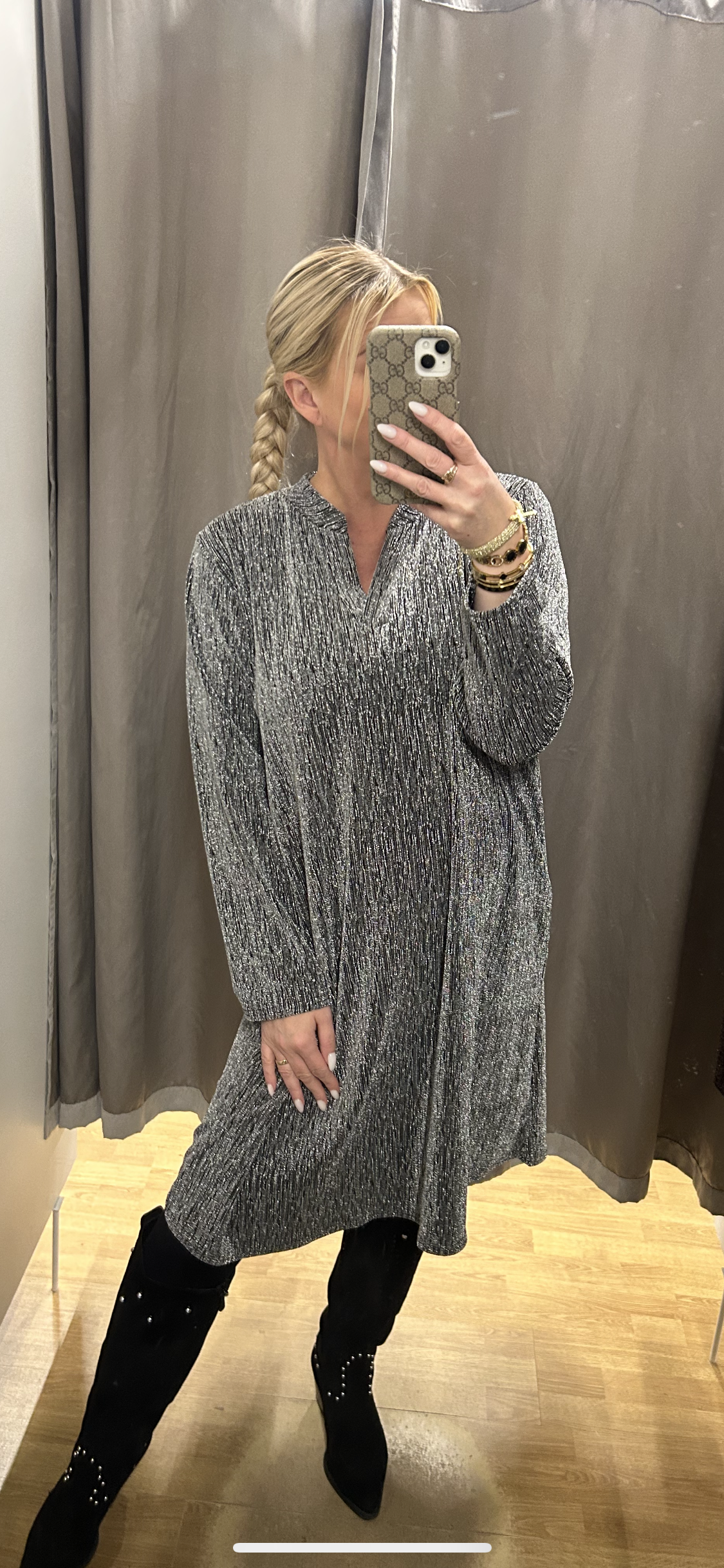 Glimmer kjólar stærri stærð