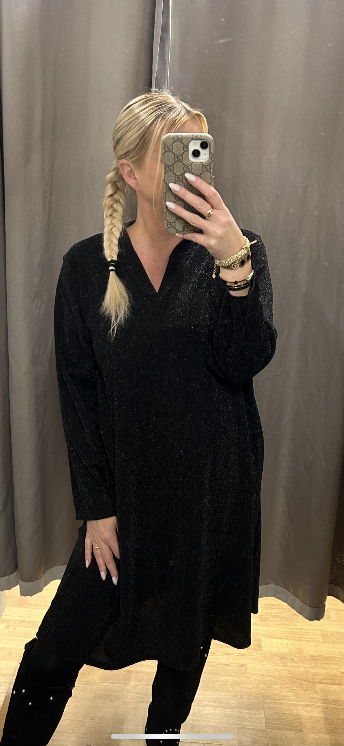 Glimmer kjólar stærri stærð