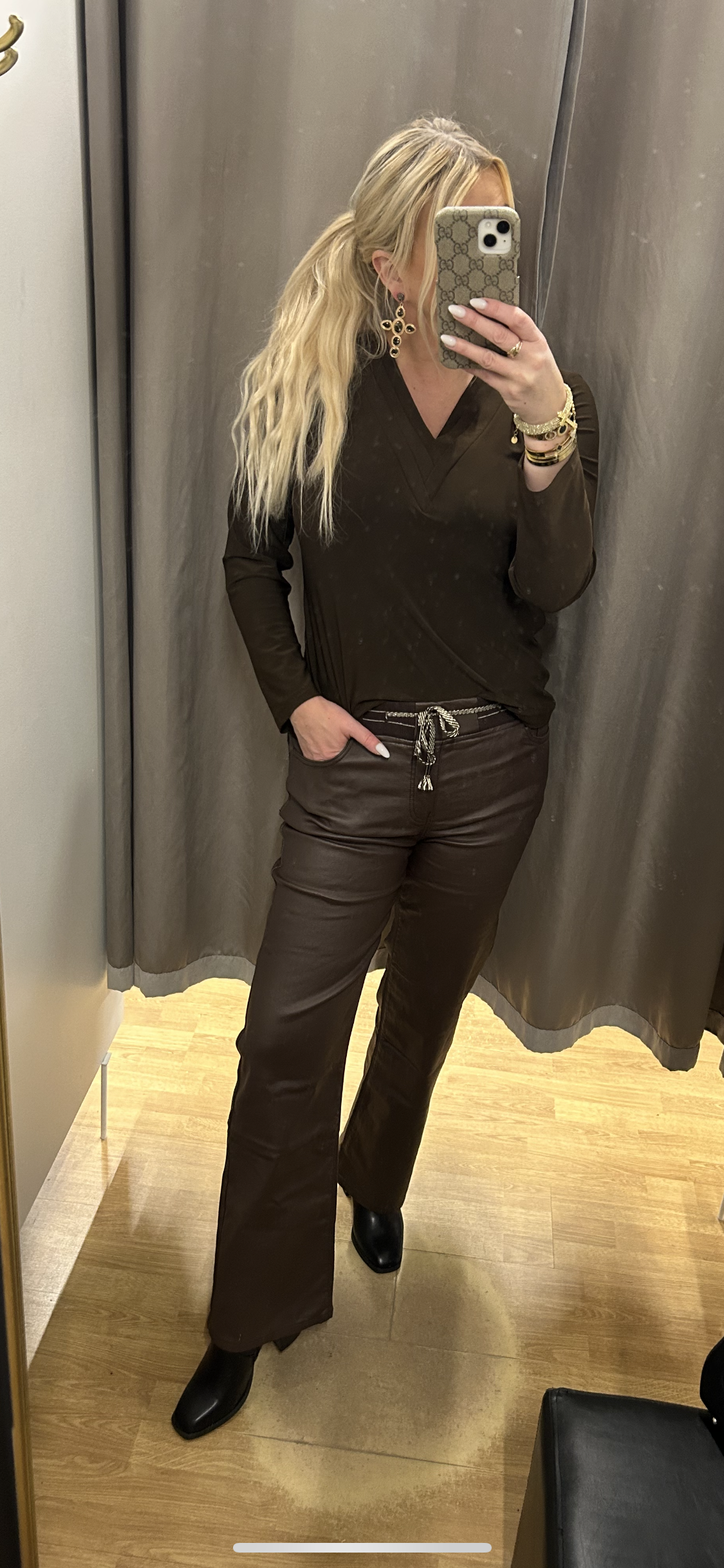 Pleðurbuxur þrír litir