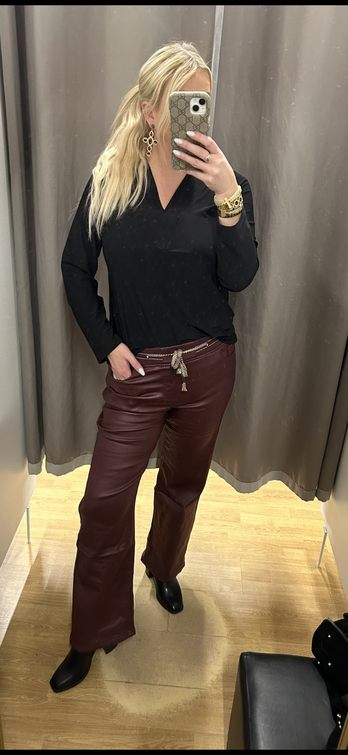 Pleðurbuxur þrír litir