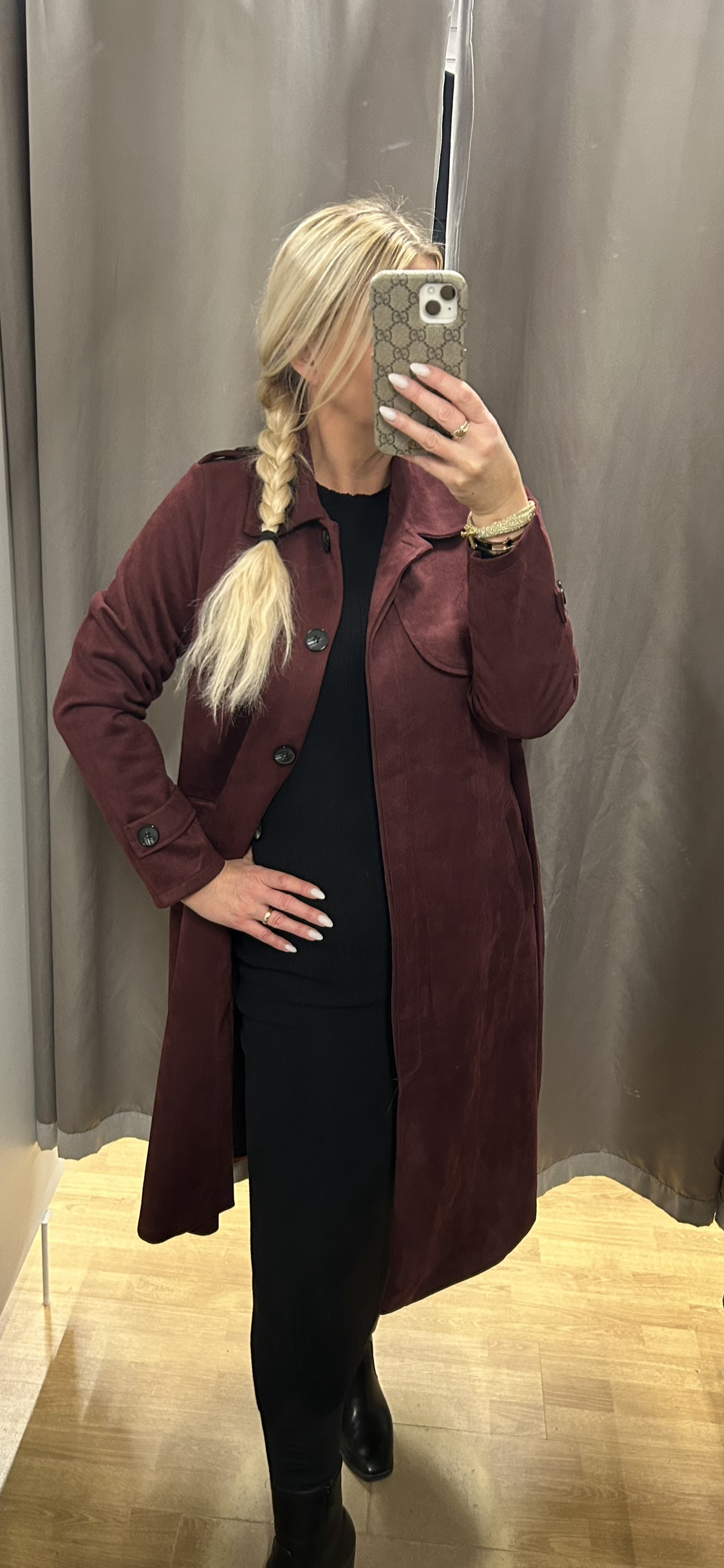 Kápur rúskinnsáferð þrír litir