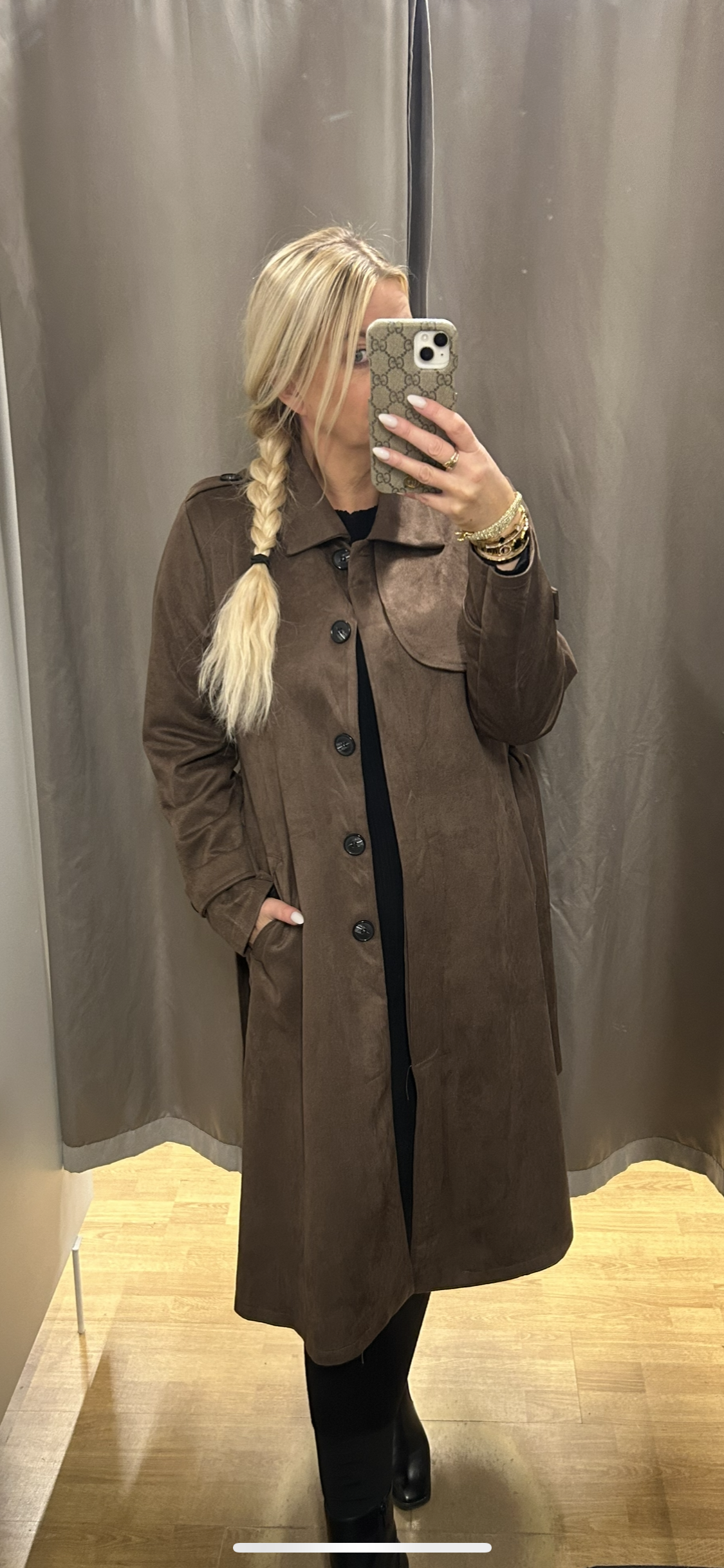 Kápur rúskinnsáferð þrír litir