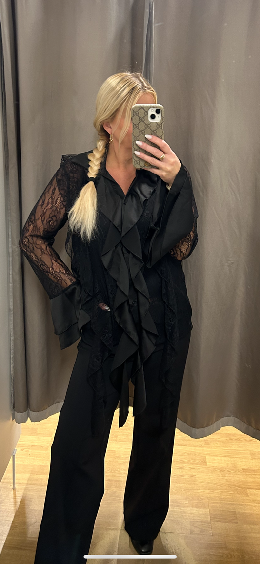 Blúndu skyrtur tveir litir