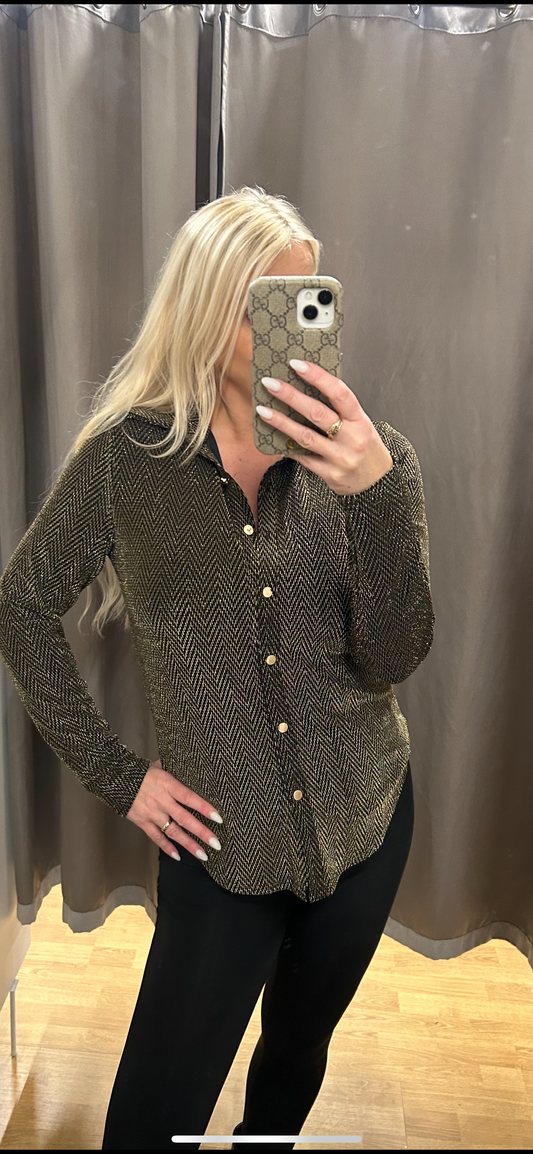 By Swan glimmer skyrtur gull og silfur