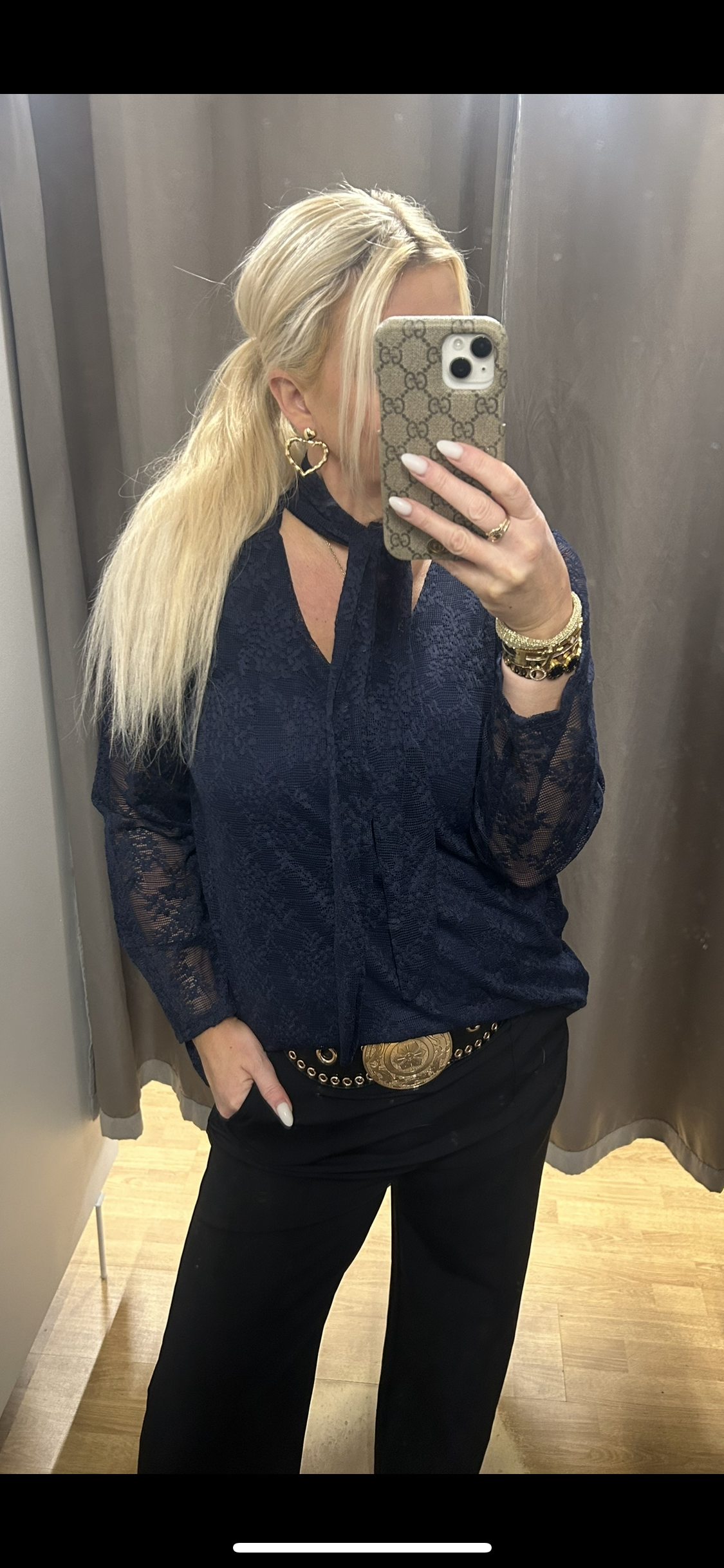 Blúndutoppar margir litir