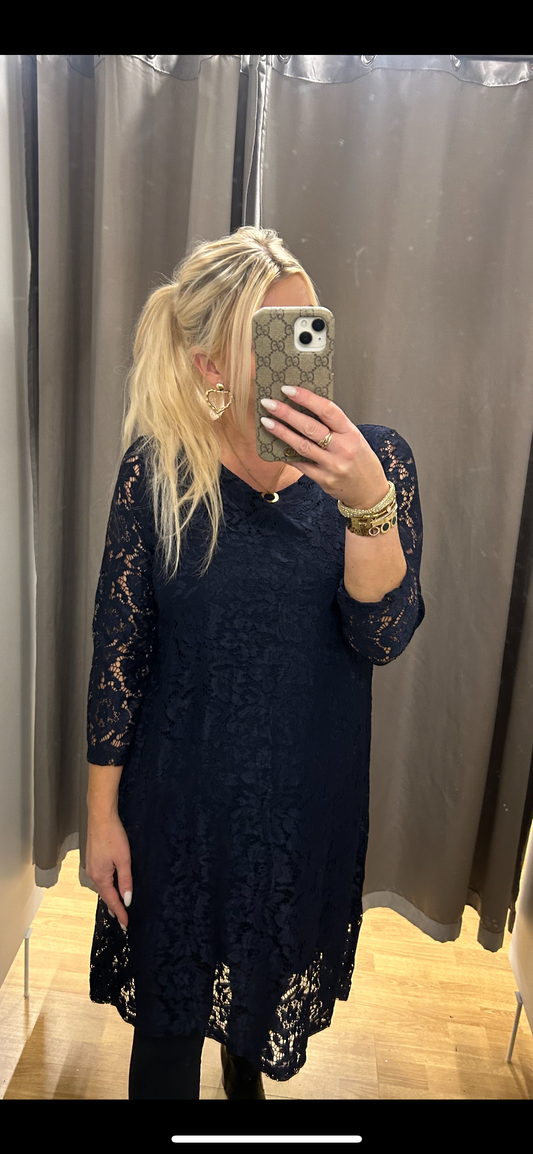 Blúndu kjóll tveir litir