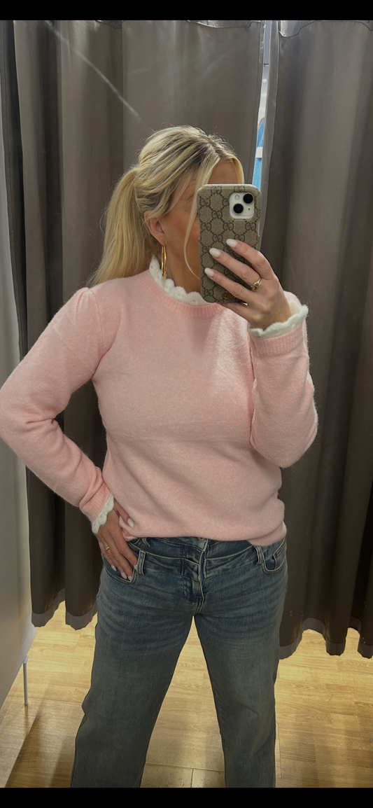 Mjúkar peysur bleik og blá