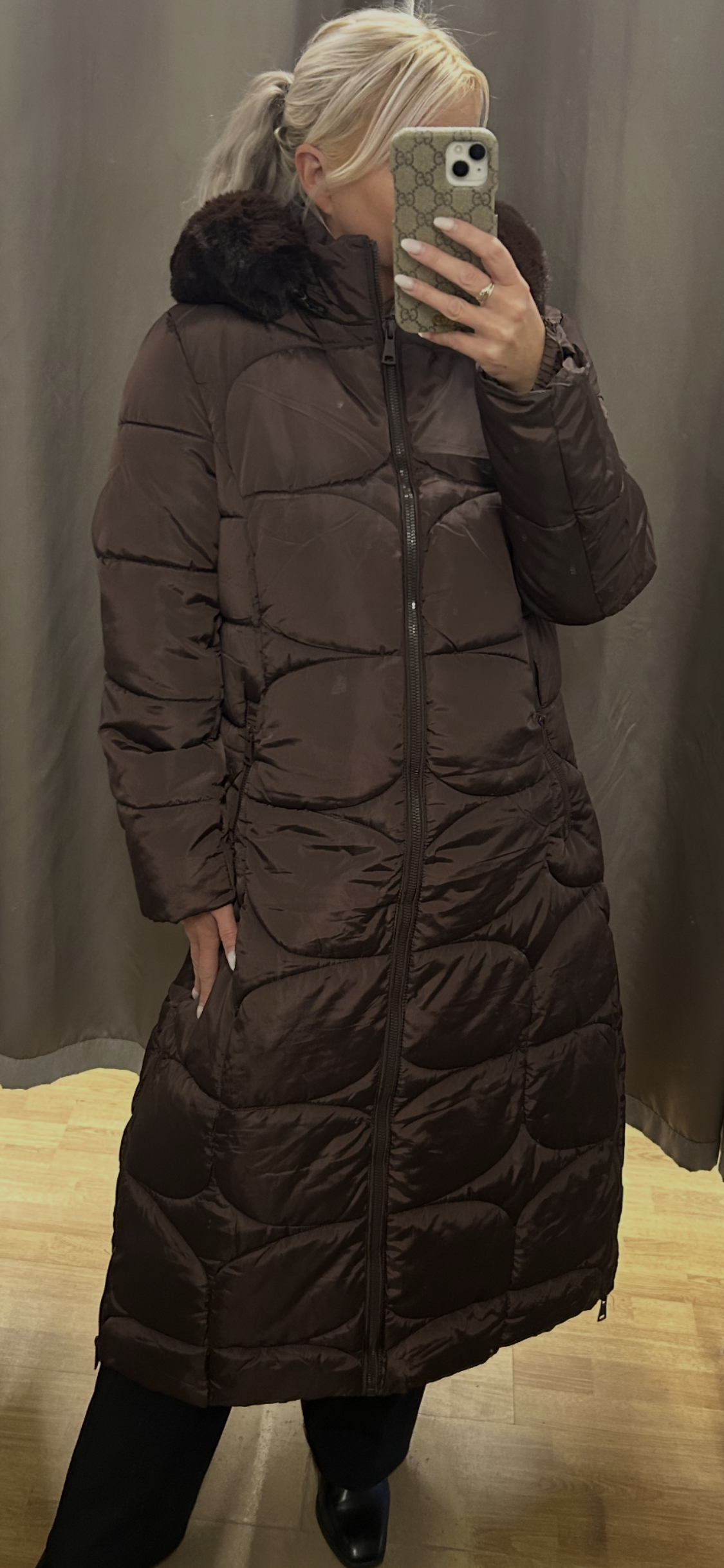 Síðar úlpur tveir litir